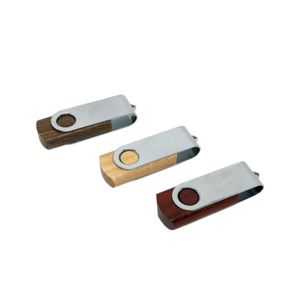 LD180ME-8GB, USB Giratoria de Madera con Clip Metálico