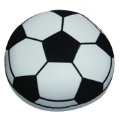 BalonFutbol-1, Cojin decorativo en forma de balon de futbol, los precios mostrados son mínimos ya que estos varían conforme a las características solicitadas, favor de contactar para obtener una cotización exacta