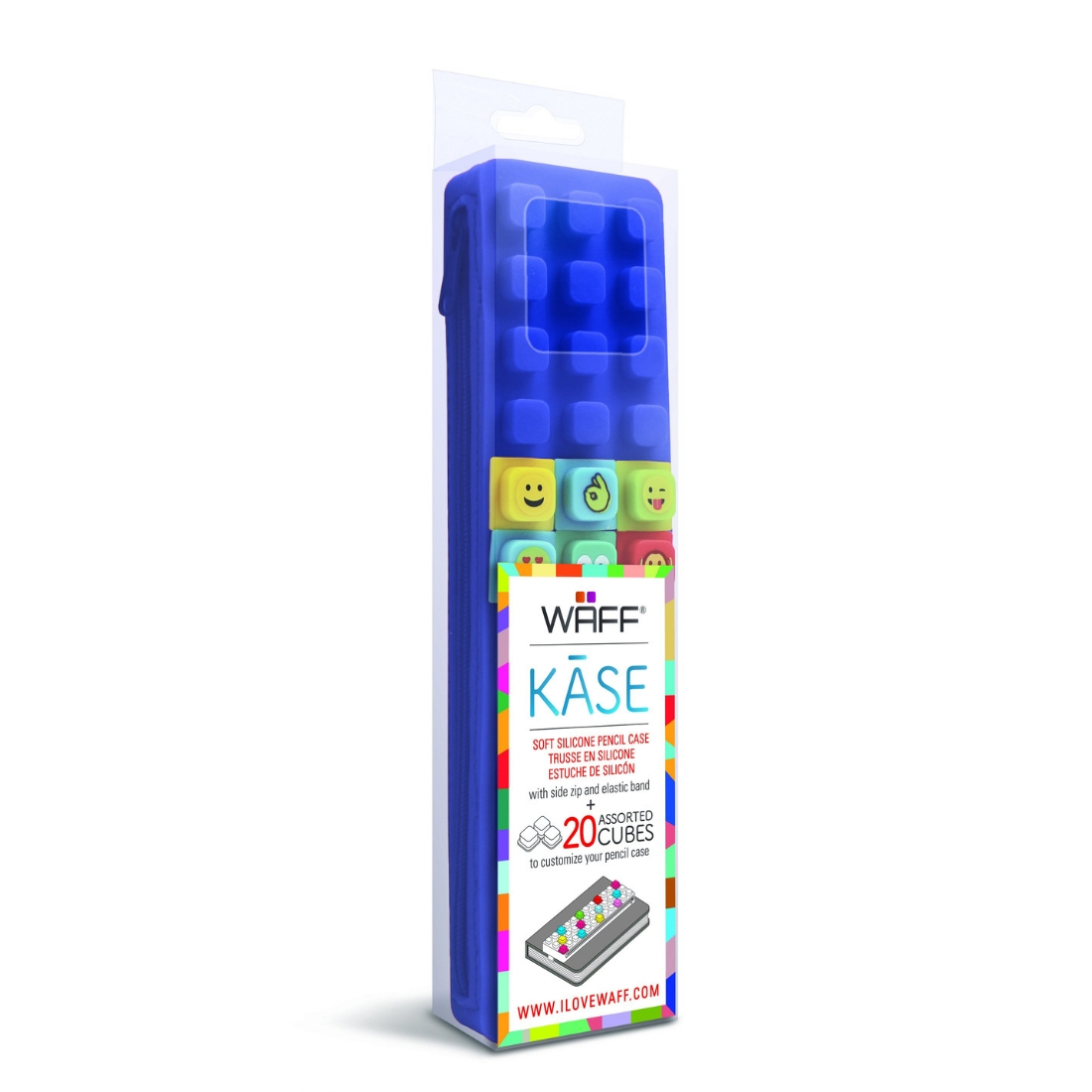 SLOFI134, Kase Waff Pencil With Cubes Aqua Blue