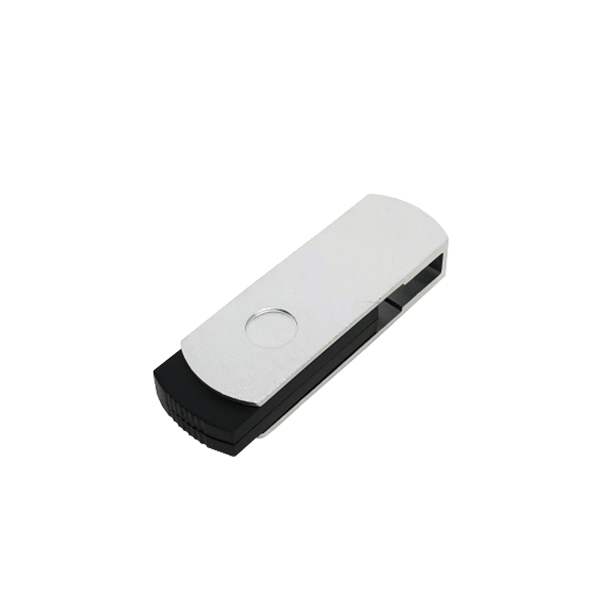 LD104-32GB, USB Giratoria Carcasa Negra de plástico con Clip Metálico de Color