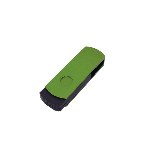 LD104-32GB, USB Giratoria Carcasa Negra de plástico con Clip Metálico de Color