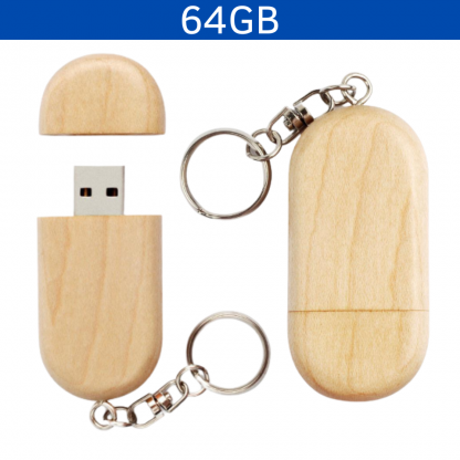 USB406, MEMORIA USB LLAVERO MADERA