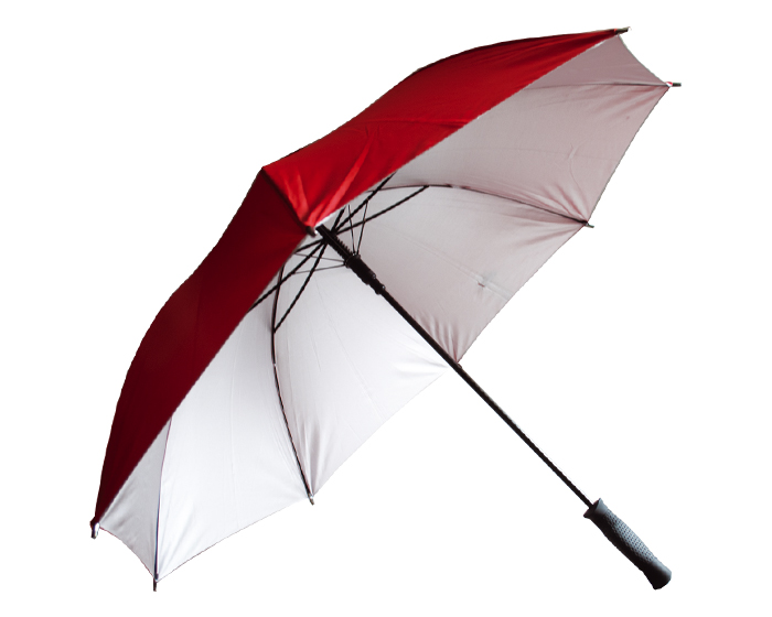 A2176, Paraguas con forro de protección UV, varillas reforzadas, mango ergonómico de plástico color negro para mejor sujeción. Apertura automática.